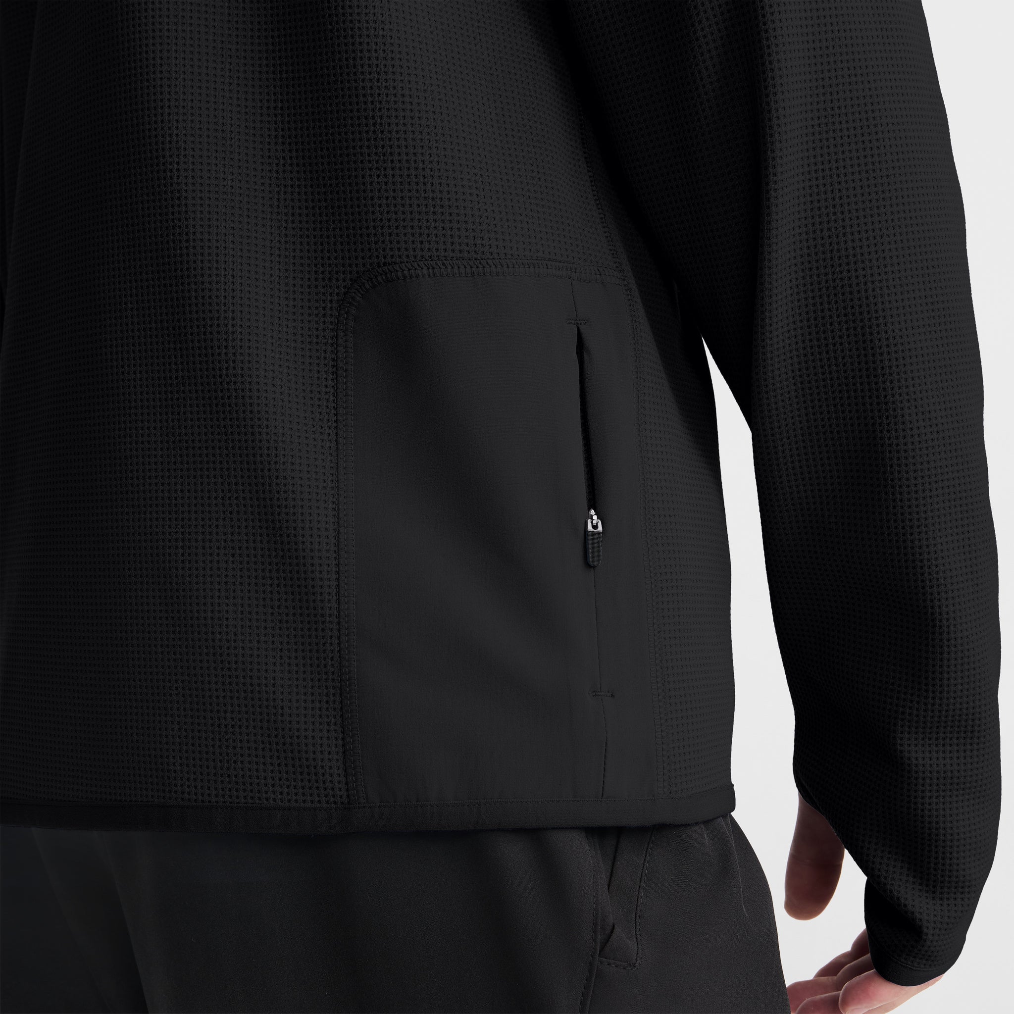 C-VPR 1/4 Zip Waffle Knit Pullover. Reflective C Logo - Image 4