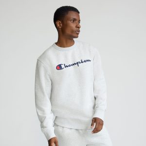 Powerblend Crewneck Sweatshirt. Classic Script Logo