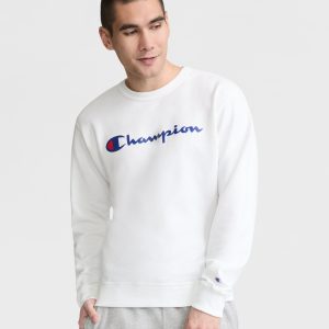 Powerblend Crewneck Sweatshirt. Classic Script Logo