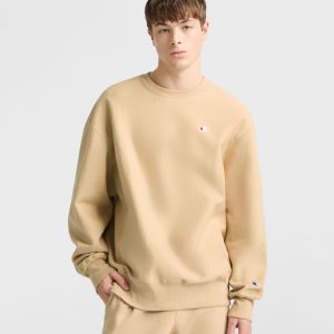 Reverse Weave Stadium Crewneck Sweatshirt. C Logo