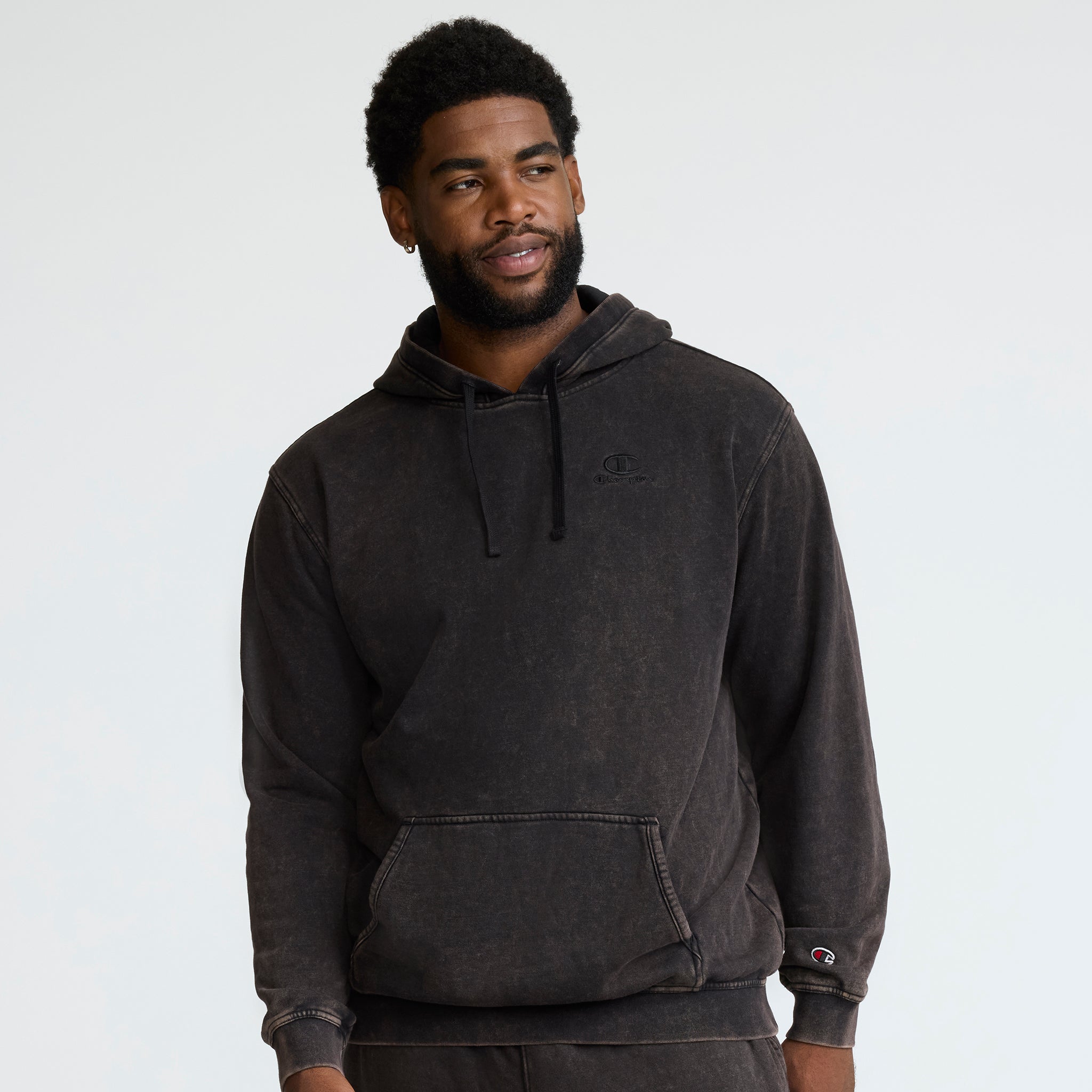 Time Capsule Hoodie. Left Chest C Champion Script Logo - Big & Tall