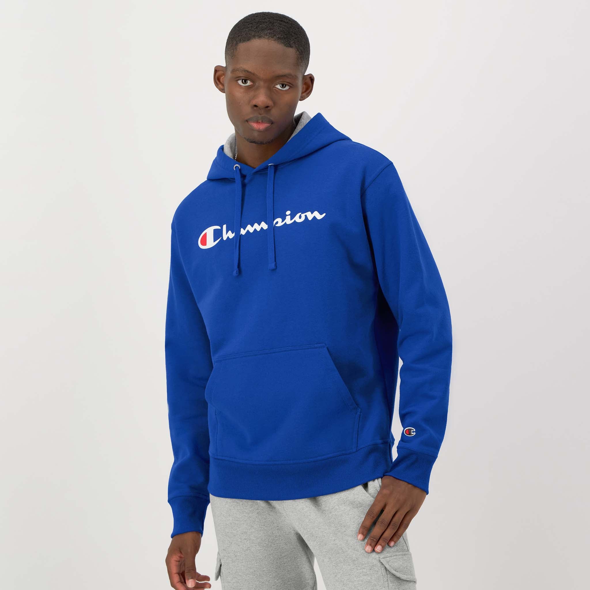 Powerblend Hoodie. Full Script Logo