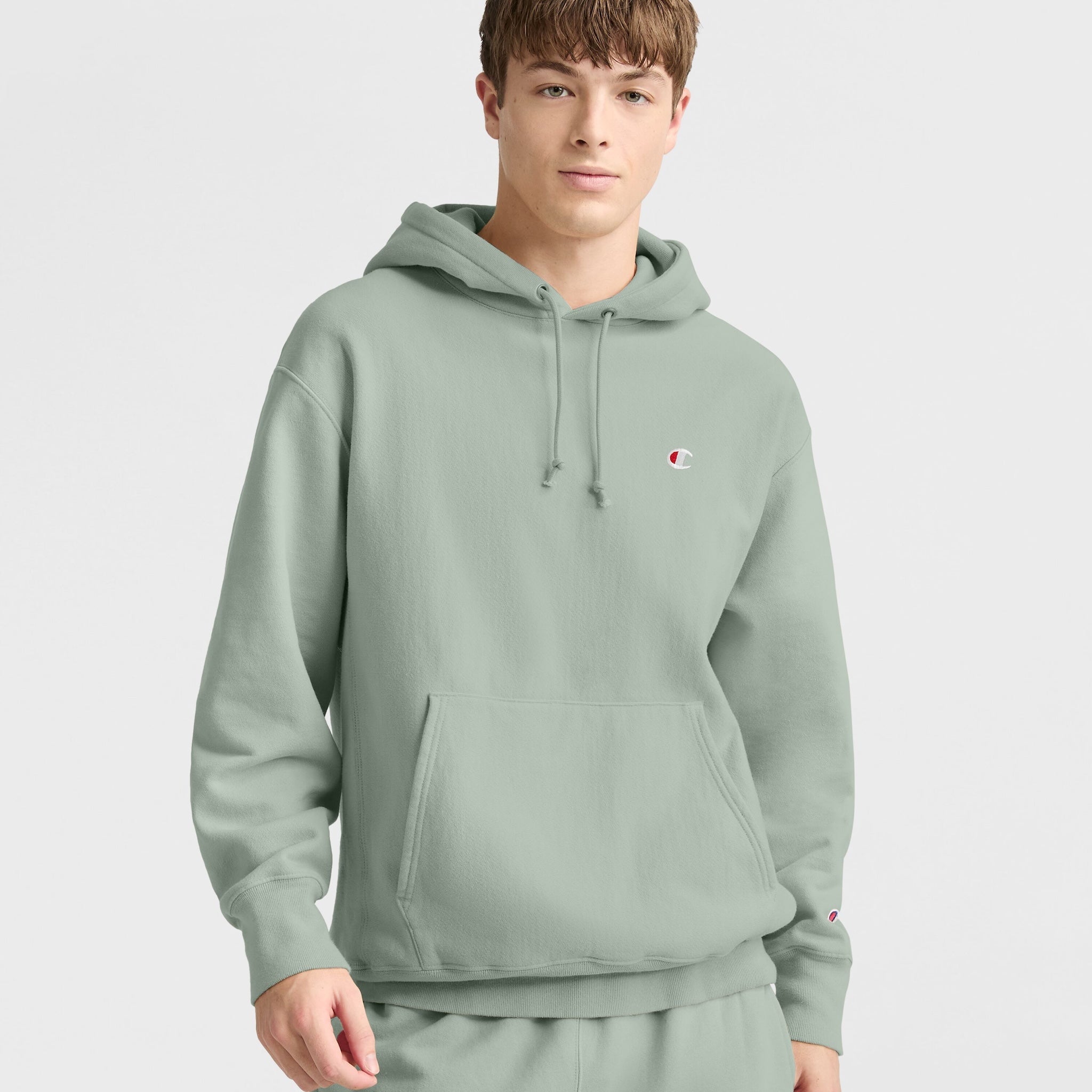 Reverse Weave Dropped Shoulder Hoodie