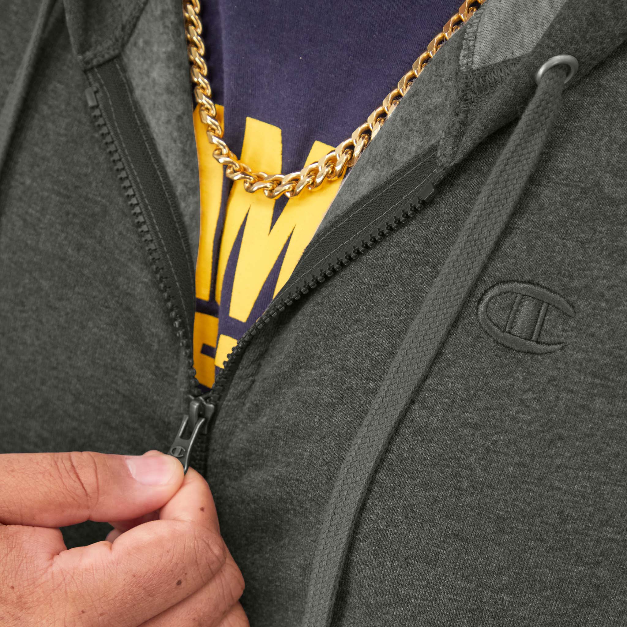 Powerblend Full-Zip Hoodie. C Logo - Big & Tall - Image 4