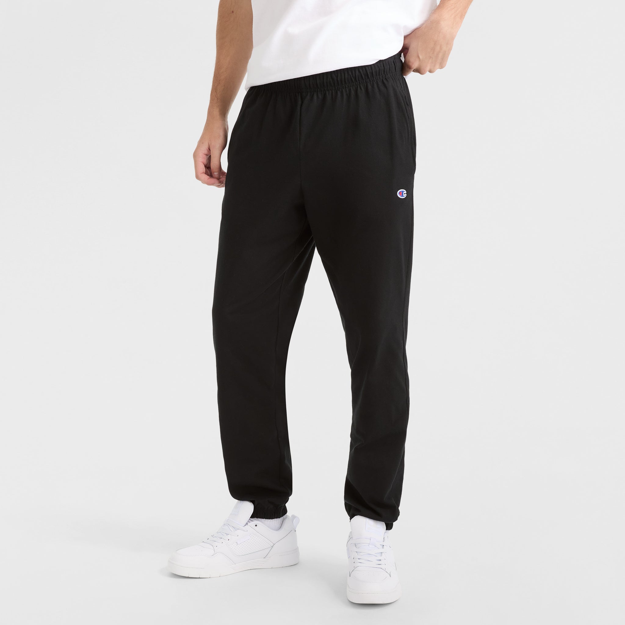Lightweight Lounge Pants. Cinched Hem. C Logo