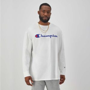 Classic Graphic Long-Sleeve T-Shirt. Script Logo - Big & Tall