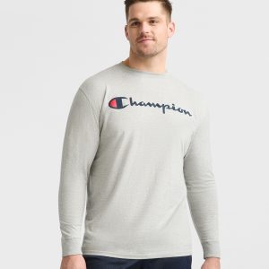 Classic Graphic Long-Sleeve T-Shirt. Script Logo - Big & Tall