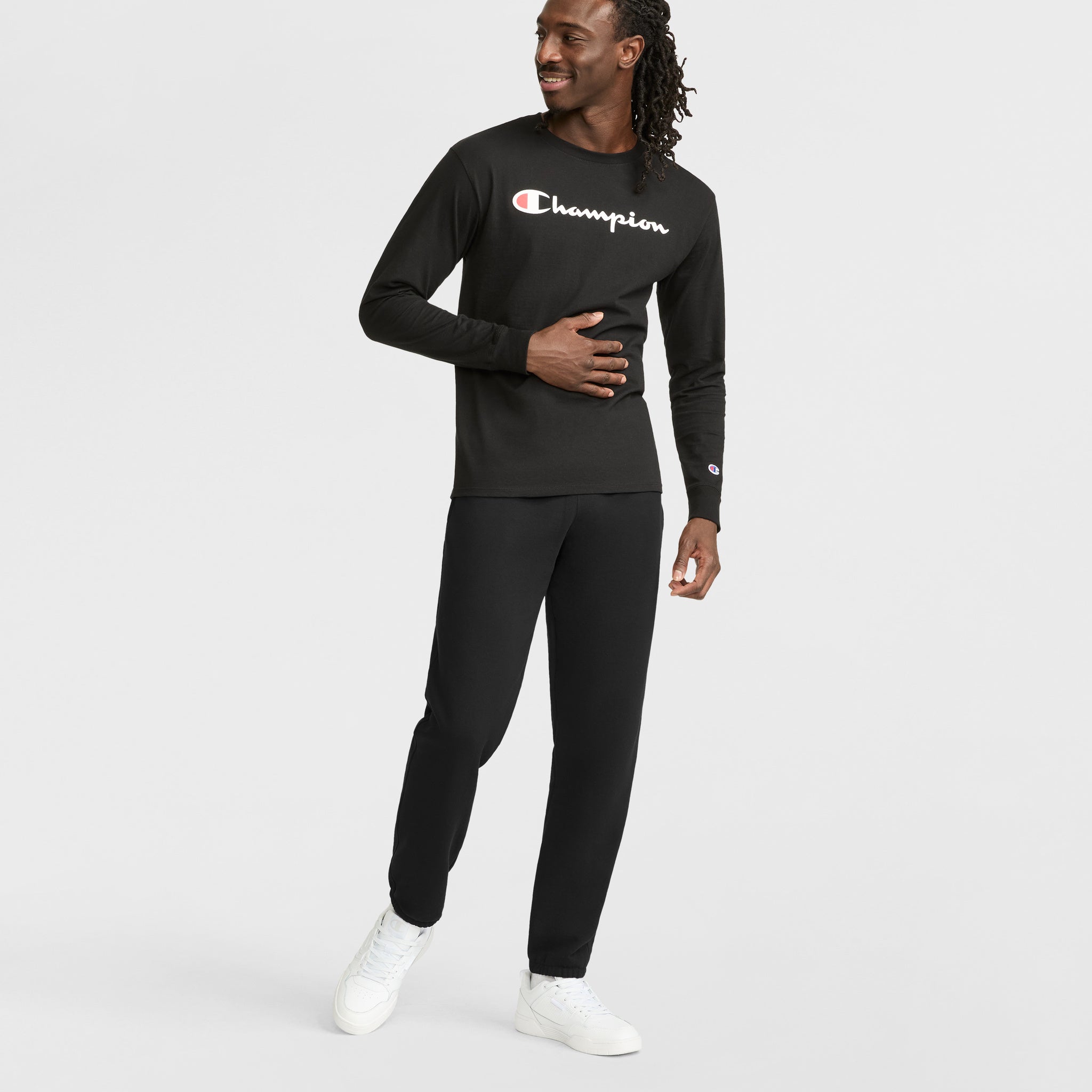 Classic Graphic Long-Sleeve T-Shirt. Script Logo - Image 4