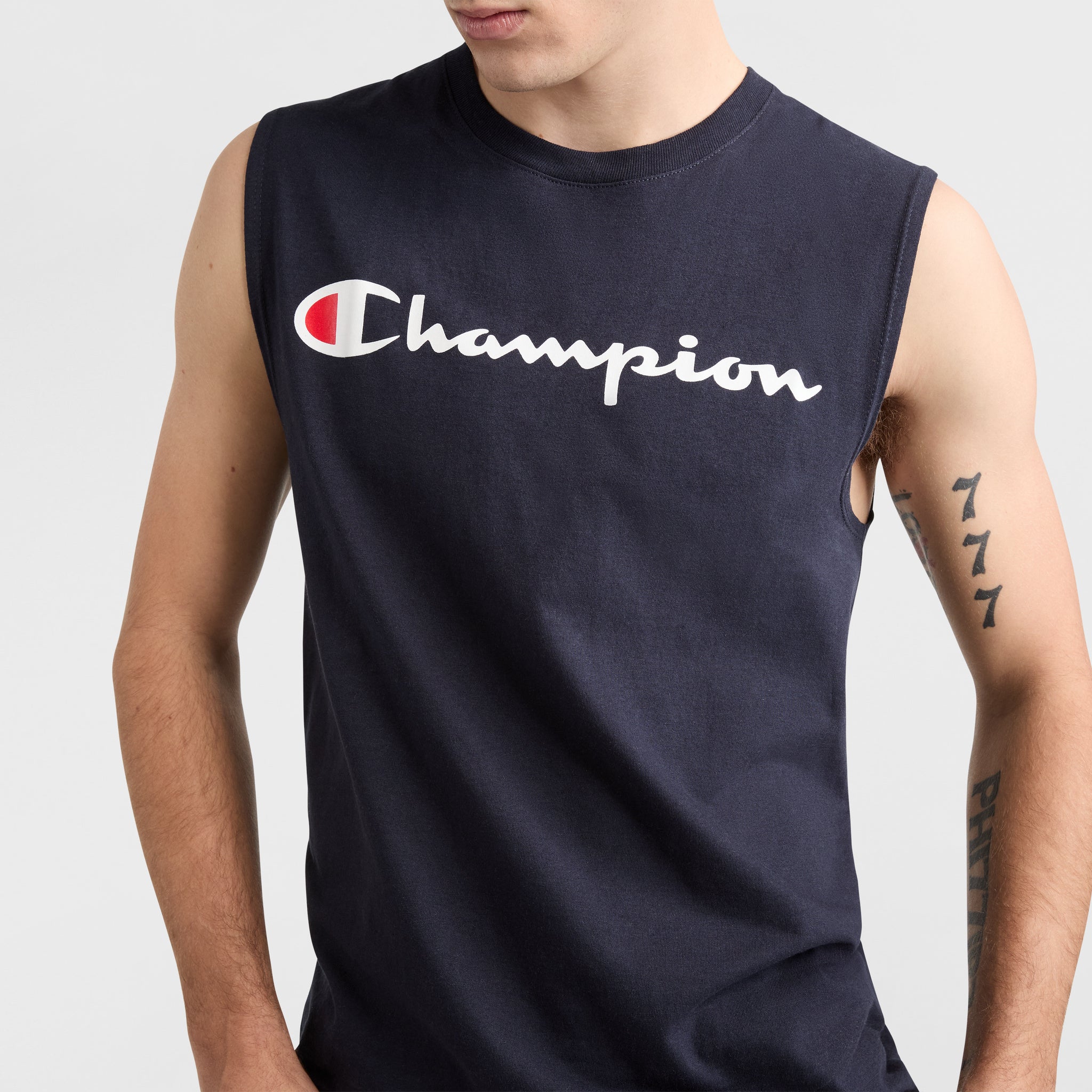 Classic Muscle Tank. Script Logo - Image 3