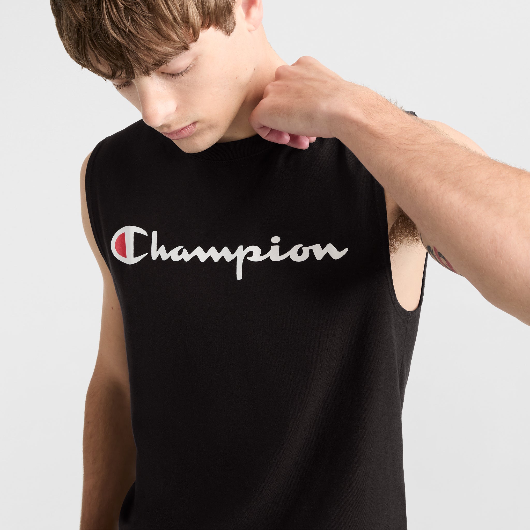 Classic Muscle Tank. Script Logo - Image 4