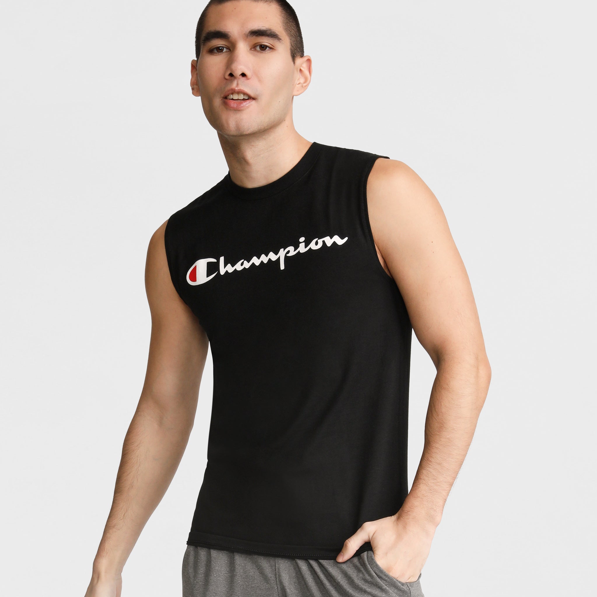 Classic Muscle Tank. Script Logo - Image 7