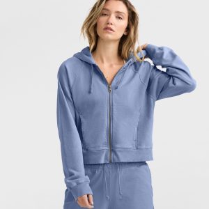 Vintage Wash Zip-Up Hoodie.  C Logo