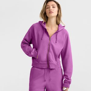 Vintage Wash Zip-Up Hoodie.  C Logo