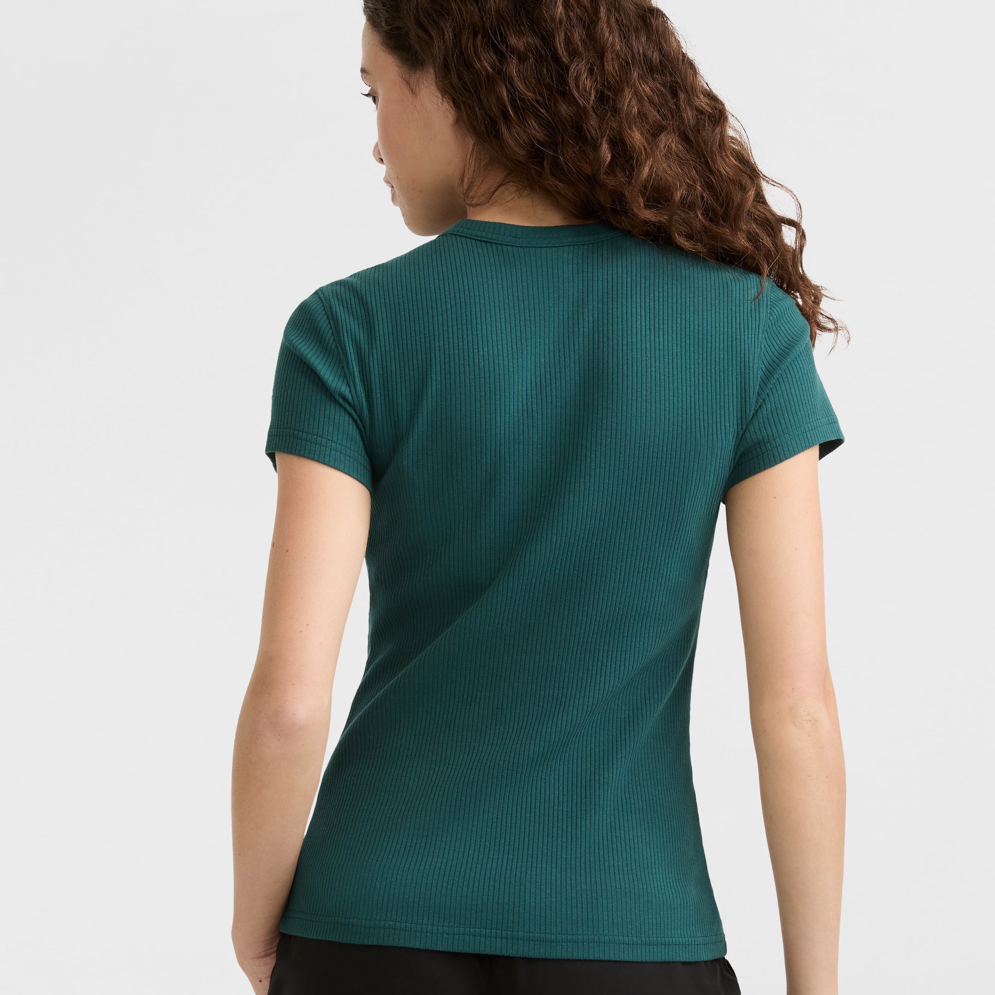 Slim Ribbed T-Shirt. Iconic C Patch - Image 2