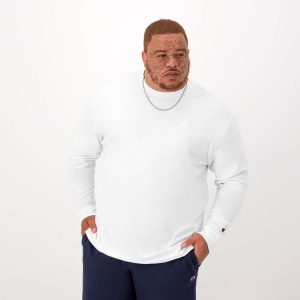 Classic Long-Sleeve T-Shirt. Embroidered C Logo - Big & Tall