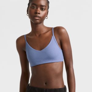 Soft Touch Ribbed Sports Bra. C Logo